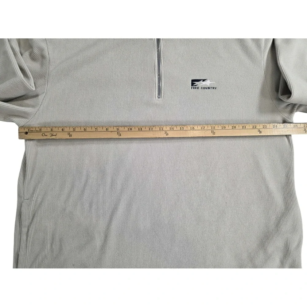 VTG FREE COUNTRY Y2K Half Zip Fleece Pullover Mock Neck Gorpcore Cozy Sweater XL